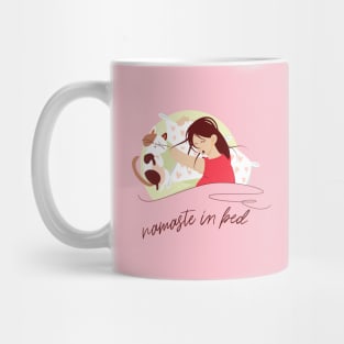 Nameste in Bed (on light colors) Mug